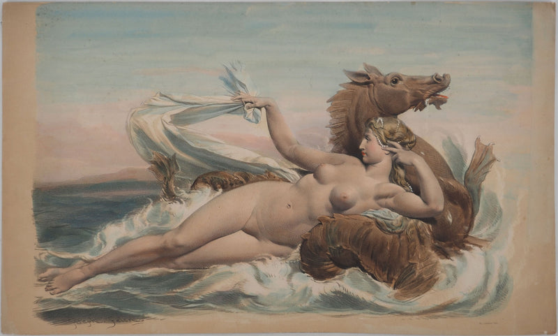 Joseph FELON : Le bain de Vénus, Lithographie originale signée