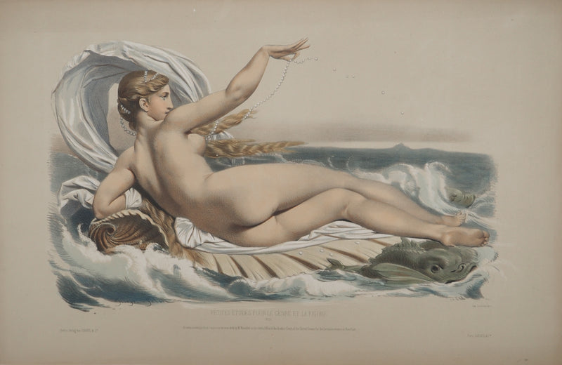 Joseph FELON : La naissance de Vénus, Lithographie originale signée