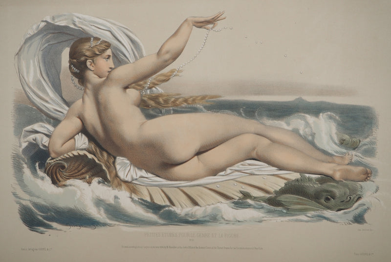 Joseph FELON : La naissance de Vénus, Lithographie originale signée