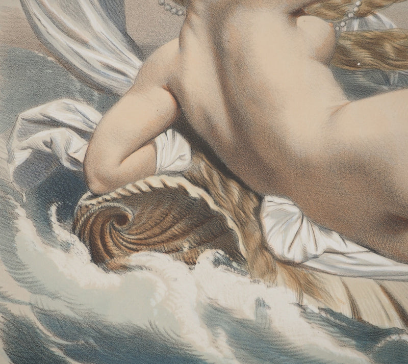 Joseph FELON : La naissance de Vénus, Lithographie originale signée