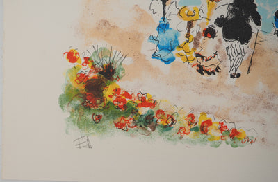 Urbain HUCHET : Vacances en Côte-d'Azur, Lithographie originale signée
