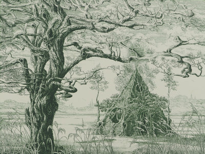 AF François HOUTIN: Marjolaine's Terrace, 2002, Original signed engraving