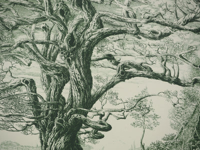 AF François HOUTIN: Marjolaine's Terrace, 2002, Original signed engraving