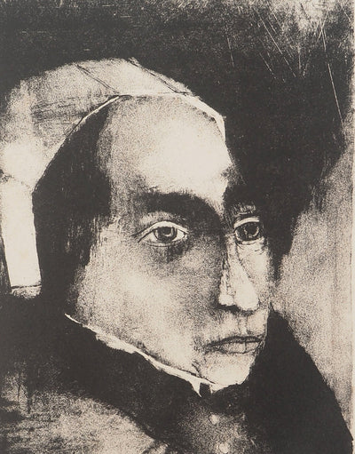 BTIna François HEAULMÉ, Portrait of a Breton woman, Original signed lithograph