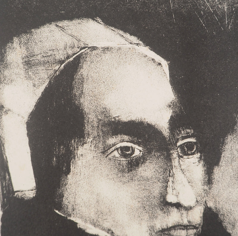BTIna François HEAULMÉ, Portrait of a Breton woman, Original signed lithograph