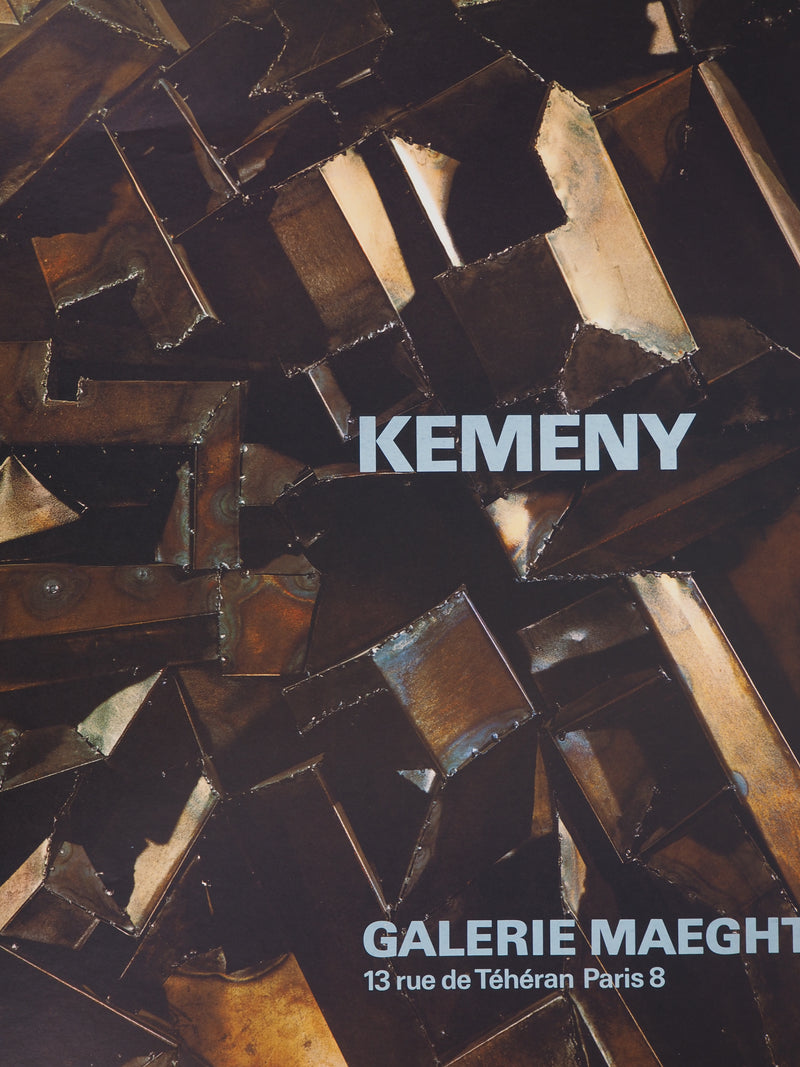 Zoltan KEMENY : Composition noire, Affiche originale d&