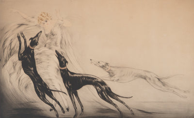 AF Louis ICART, Music Hall, Original signierter Kupferstich
