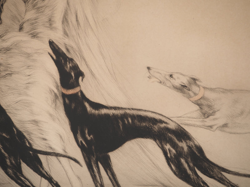 AF Louis ICART, Music Hall, Original signierter Kupferstich