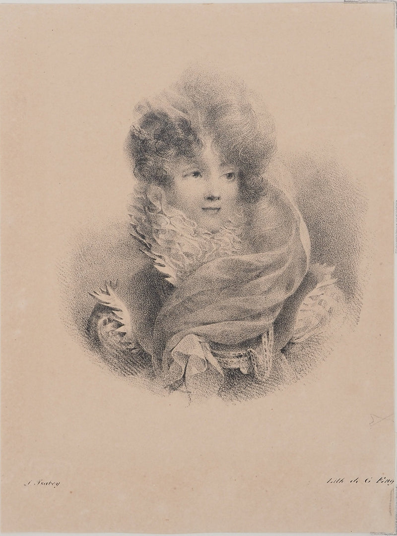 AF Eugène ISABEY: Memories, canalside, Lithograph