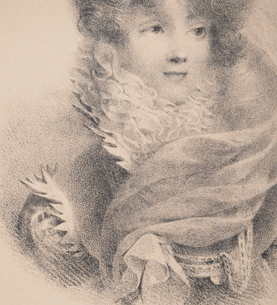 AF Eugène ISABEY: Memories, canalside, Lithograph