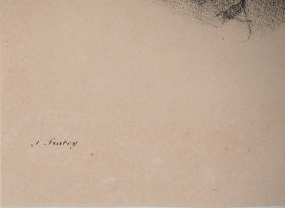 AF Eugène ISABEY: Memories, canalside, Lithograph