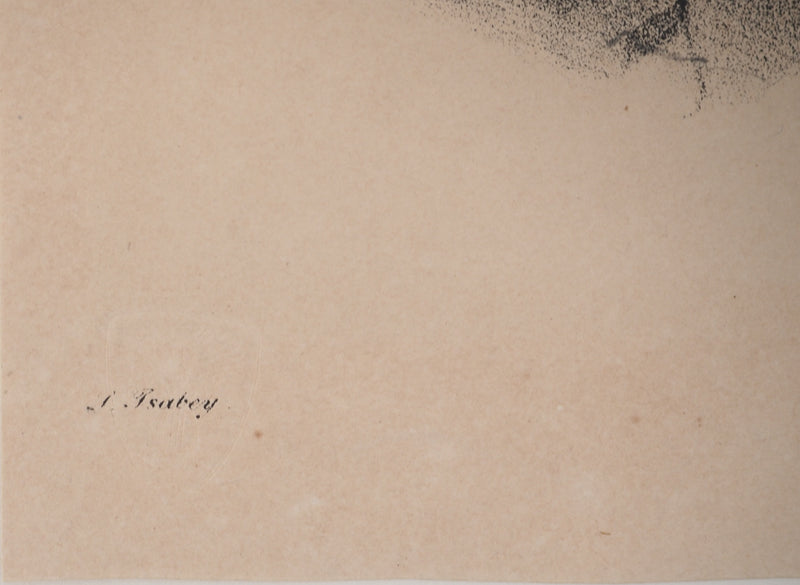 AF Eugène ISABEY: Memories, canalside, Lithograph