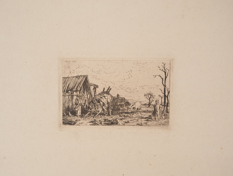 ASSADOUR: Dezember, Original signierter Kupferstich