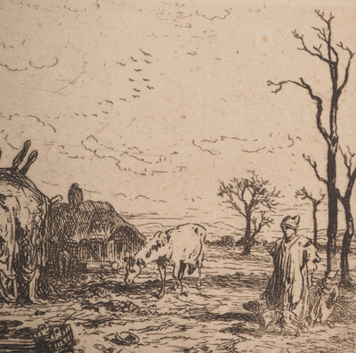 ASSADOUR: Dezember, Original signierter Kupferstich