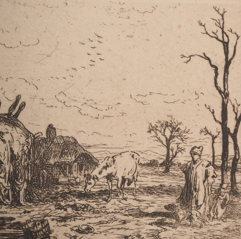ASSADOUR: Dezember, Original signierter Kupferstich