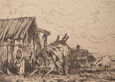ASSADOUR: Dezember, Original signierter Kupferstich