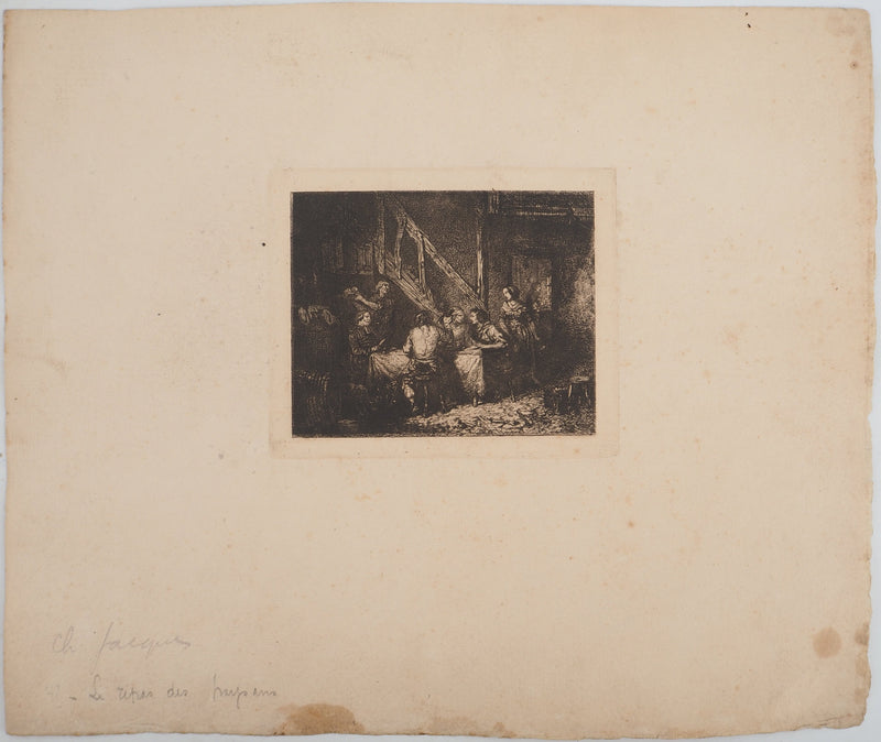 ASSADOUR: December, Original signed engraving