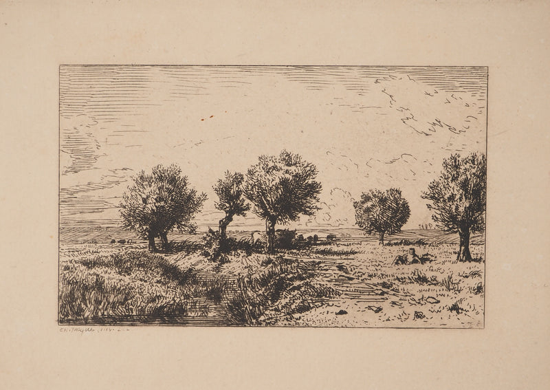 ASSADOUR: December, Original signed engraving