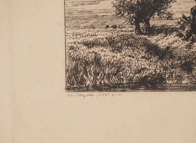 ASSADOUR: December, Original signed engraving