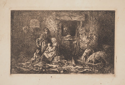 ASSADOUR: December, Original signed engraving