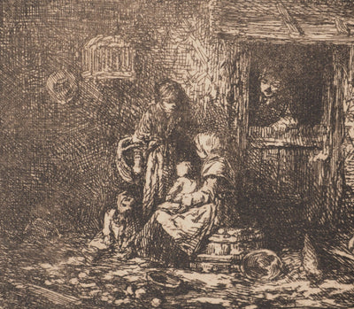 ASSADOUR: December, Original signed engraving