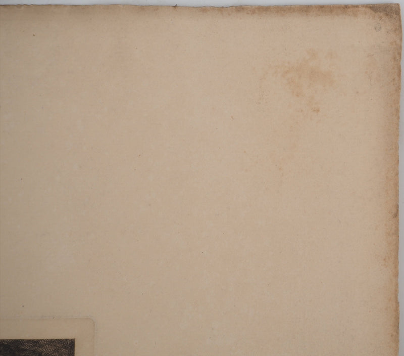 Charles Emile JACQUE : Devant la maison, Gravure originale