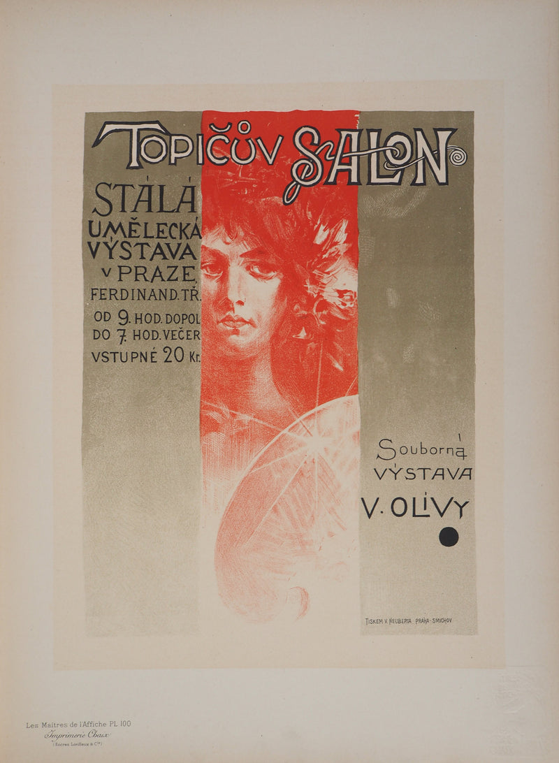 Viktor OLIVA : Muse, Lithographie originale signée