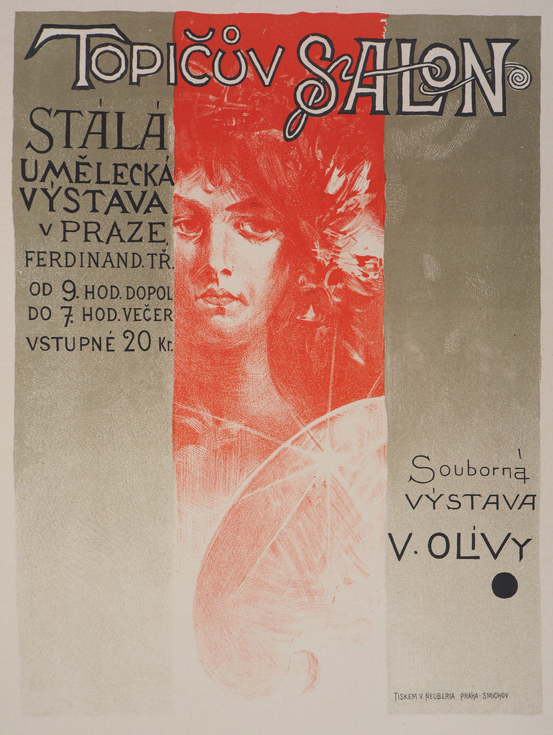 Viktor OLIVA : Muse, Lithographie originale signée