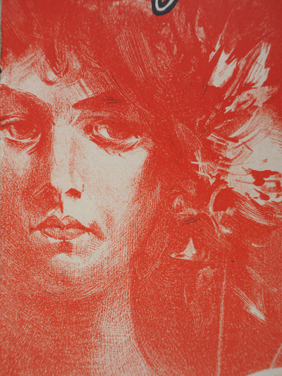 Viktor OLIVA : Muse, Lithographie originale signée