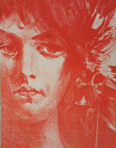 Viktor OLIVA : Muse, Lithographie originale signée
