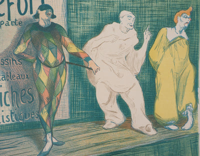 Henri-Gabriel IBELS: Pantomime, Pierrot and Harlequin, Original signed lithograph