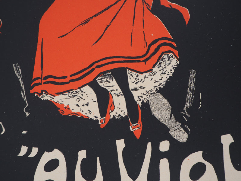 Jules GRUN : Au Violon, Café Riche, Lithographie originale signée