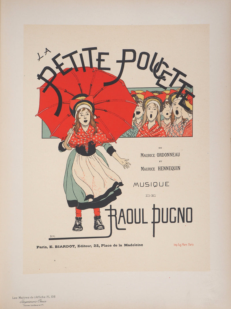 Bernard BOUTET DE MONVEL : La petite poucette, Lithographie originale signée