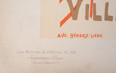 Emile BERCHMANS : Association pour l'encouragement des Beaux-Arts, Lithographie originale signée
