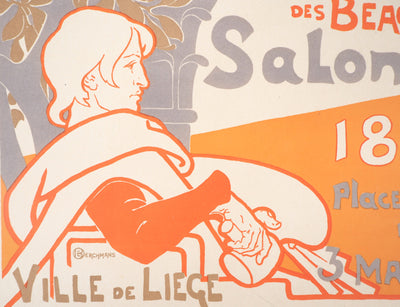 Emile BERCHMANS : Association pour l'encouragement des Beaux-Arts, Lithographie originale signée
