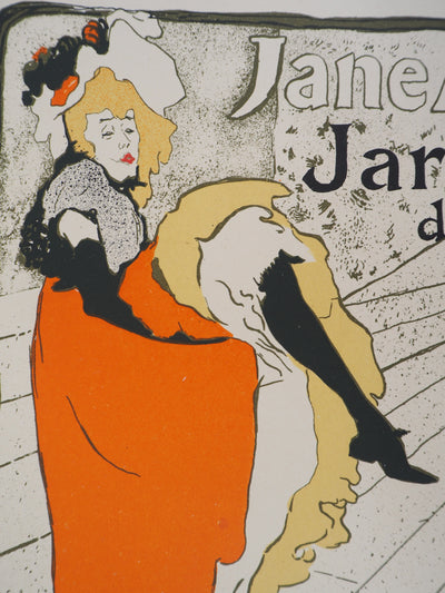 Henri DE TOULOUSE LAUTREC : Jane Avril au Jardin de Paris, Lithographie originale signée