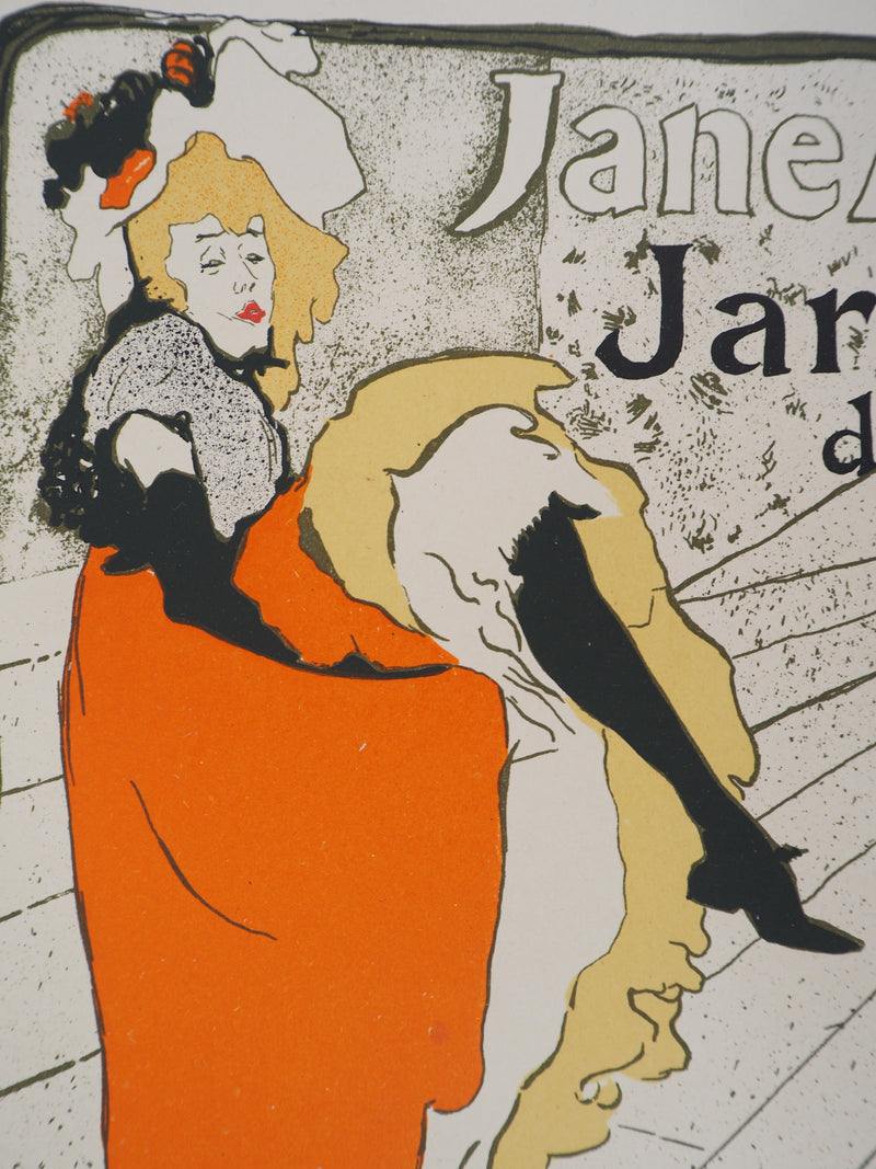 Henri DE TOULOUSE LAUTREC : Jane Avril au Jardin de Paris, Lithographie originale signée