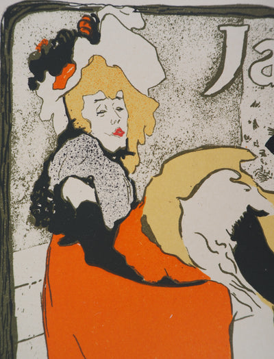 Henri DE TOULOUSE LAUTREC : Jane Avril au Jardin de Paris, Lithographie originale signée