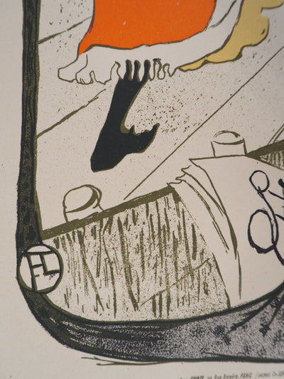 Henri DE TOULOUSE LAUTREC : Jane Avril au Jardin de Paris, Lithographie originale signée