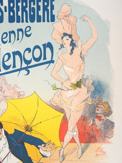 Jules CHERET : Emilienne d'Alençon, Folies-Bergère, Lithographie originale signée