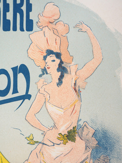 Jules CHERET : Emilienne d'Alençon, Folies-Bergère, Lithographie originale signée