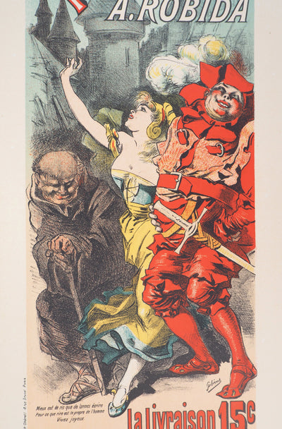 Jules CHERET : Les œuvres de Rabelais, Lithographie originale signée