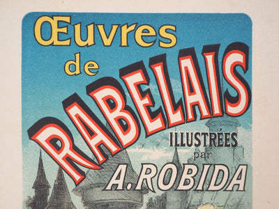 Jules CHERET : Les œuvres de Rabelais, Lithographie originale signée
