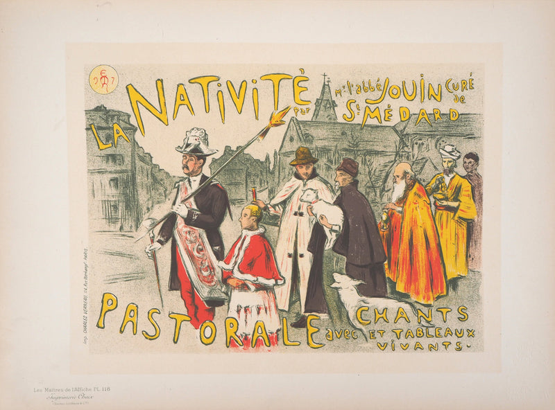 Étienne Adolphe MOREAU-NÉLATON : La Nativité, Lithographie originale signée