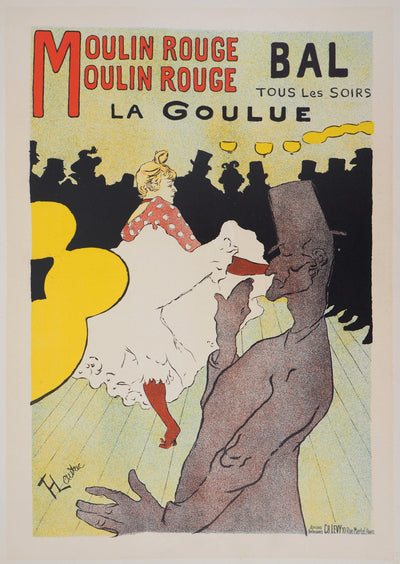 Henri DE TOULOUSE-LAUTREC : Le Moulin Rouge, la Goulue, Lithographie originale (photo de détail 2) - Crédit photo : Galerie Art.Paris