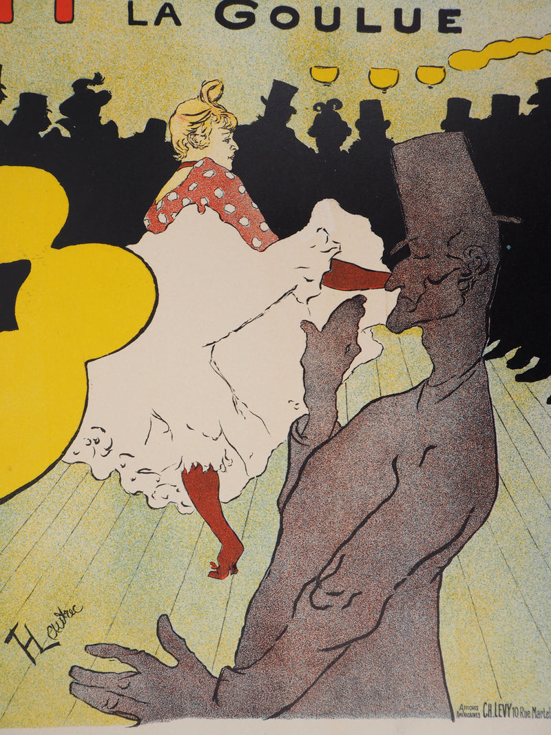 Henri DE TOULOUSE-LAUTREC : Le Moulin Rouge, la Goulue, Lithographie originale (photo de détail 7) - Crédit photo : Galerie Art.Paris