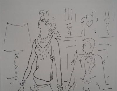 Jean COCTEAU : Le bal du comte d'Orgel : L'invité inattendu, Gravure originale (photo de détail 3) - Crédit photo : Galerie Art.Paris