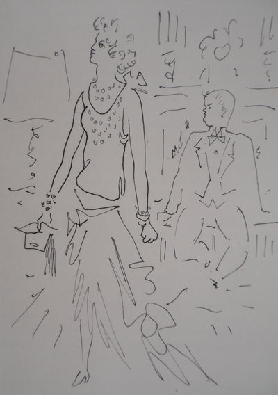 Jean COCTEAU : Le bal du comte d'Orgel : L'invité inattendu, Gravure originale (photo de détail 2) - Crédit photo : Galerie Art.Paris