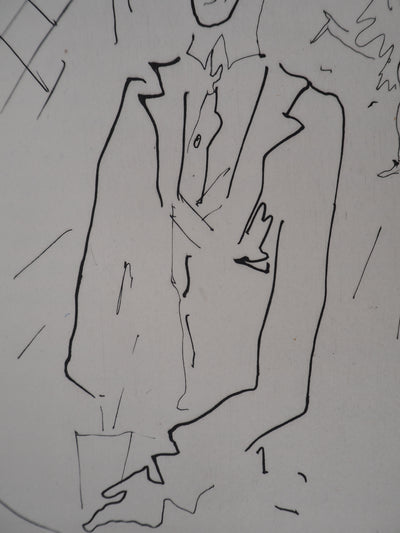 Jean COCTEAU : Le bal du comte d'Orgel : Le croupier, Gravure originale (photo de détail 5) - Crédit photo : Galerie Art.Paris