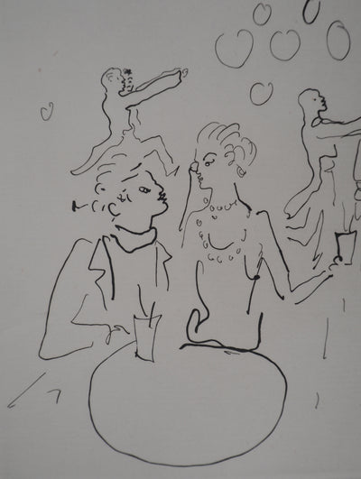 Jean COCTEAU : Le bal du comte d'Orgel : Confidences sur la piste, Gravure originale (photo de détail 2) - Crédit photo : Galerie Art.Paris